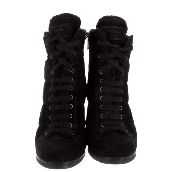 Prada Black Suede Boots | Size 10 - Picture 3 of 12